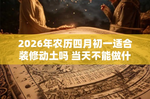 2026年农历四月初一适合装修动土吗 当天不能做什么