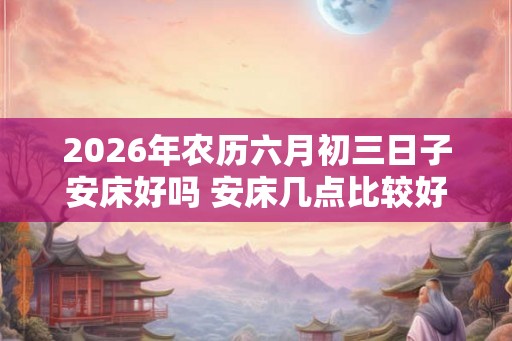 2026年农历六月初三日子安床好吗 安床几点比较好