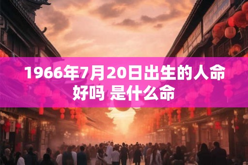 1966年7月20日出生的人命好吗 是什么命