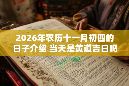 2026年农历十一月初四的日子介绍 当天是黄道吉日吗