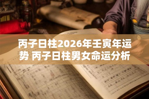 丙子日柱2026年壬寅年运势 丙子日柱男女命运分析 丙子日柱2026年壬寅年运势 丙子日柱男女命运分析