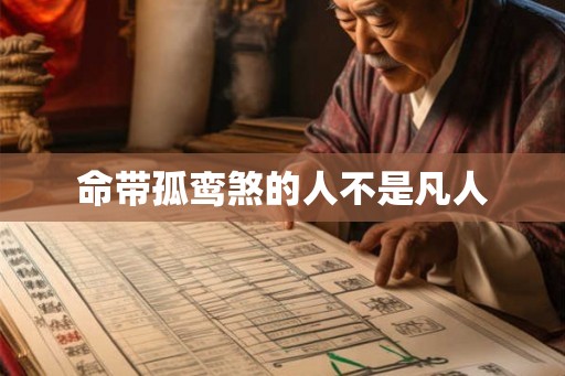 命带孤鸾煞的人不是凡人