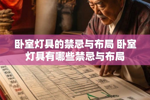 卧室灯具的禁忌与布局 卧室灯具有哪些禁忌与布局