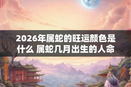 2026年属蛇的旺运颜色是什么 属蛇几月出生的人命最好 2026年属蛇的旺运颜色是什么 属蛇几月出生的人命最好