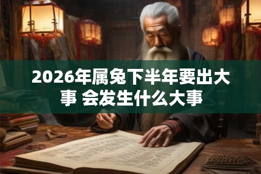 2026年属兔下半年要出大事 会发生什么大事 2026年属兔下半年要出大事 会发生什么大事