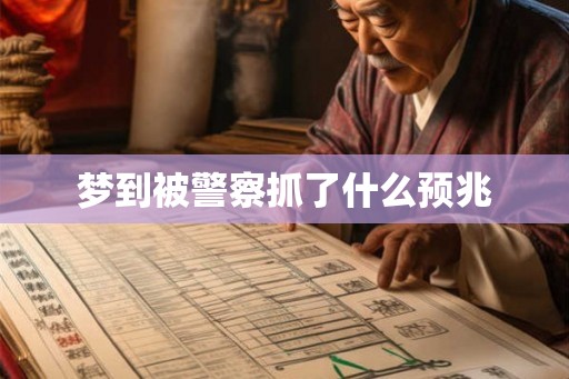 梦到被警察抓了什么预兆