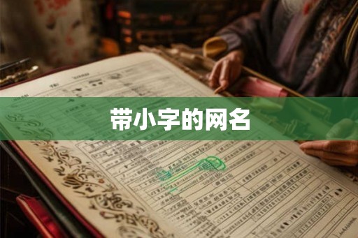 带小字的网名 带小字的网名