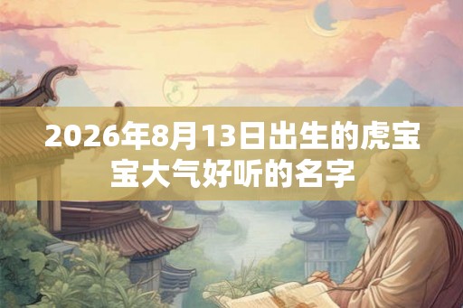 2026年8月13日出生的虎宝宝大气好听的名字 2026年8月13日出生的虎宝宝大气好听的名字