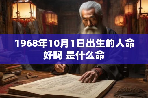 1968年10月1日出生的人命好吗 是什么命