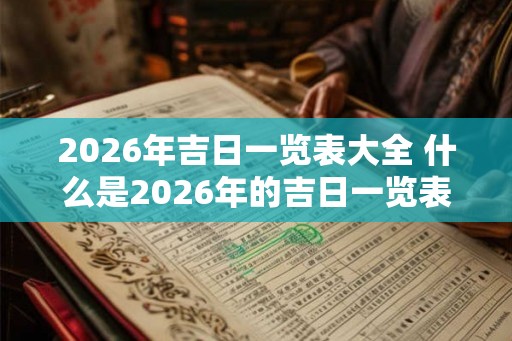 2026年吉日一览表大全 什么是2026年的吉日一览表