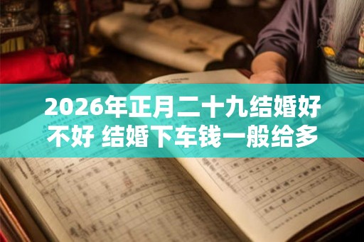 2026年正月二十九结婚好不好 结婚下车钱一般给多少
