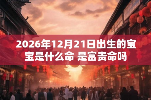 2026年12月21日出生的宝宝是什么命 是富贵命吗