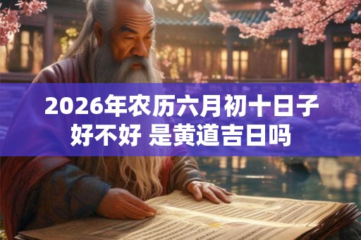 2026年农历六月初十日子好不好 是黄道吉日吗 2026年农历六月初十日子好不好 是黄道吉日吗