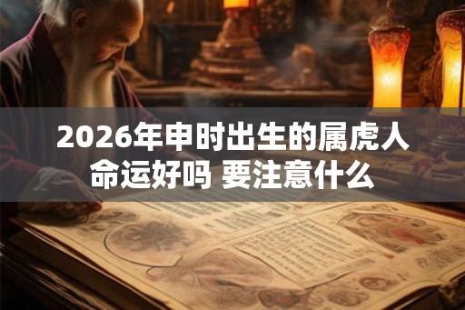 2026年申时出生的属虎人命运好吗 要注意什么 2026年申时出生的属虎人命运好吗 要注意什么