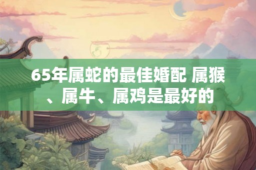 65年属蛇的最佳婚配 属猴、属牛、属鸡是最好的