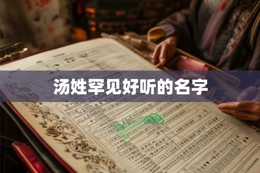 汤姓罕见好听的名字