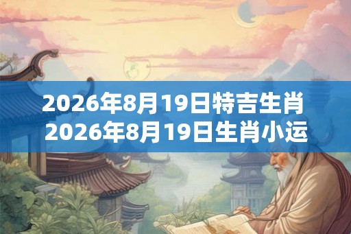 2026年8月19日特吉生肖 2026年8月19日生肖小运播报