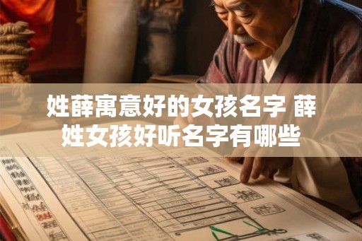姓薛寓意好的女孩名字 薛姓女孩好听名字有哪些