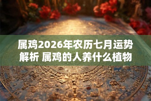 属鸡2026年农历七月运势解析 属鸡的人养什么植物好