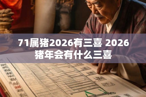 71属猪2026有三喜 2026猪年会有什么三喜