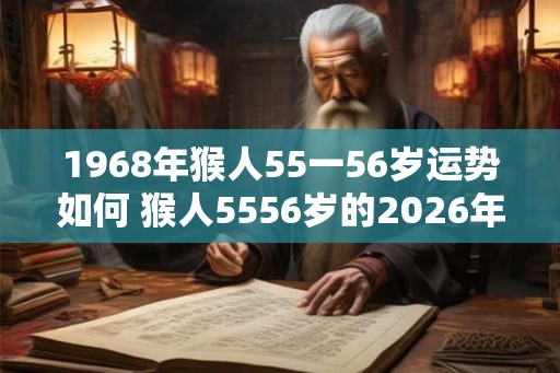 1968年猴人55一56岁运势如何 猴人5556岁的2026年运势如何