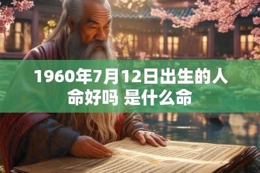 1960年7月12日出生的人命好吗 是什么命 1960年7月12日出生的人命好吗 是什么命