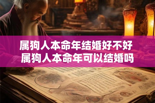 属狗人本命年结婚好不好 属狗人本命年可以结婚吗