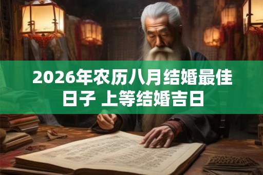 2026年农历八月结婚最佳日子 上等结婚吉日 2026年农历八月结婚最佳日子 上等结婚吉日