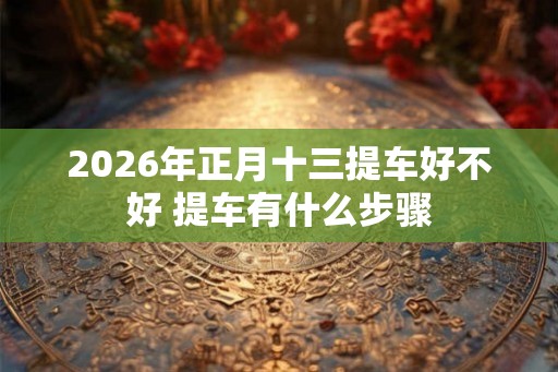 2026年正月十三提车好不好 提车有什么步骤