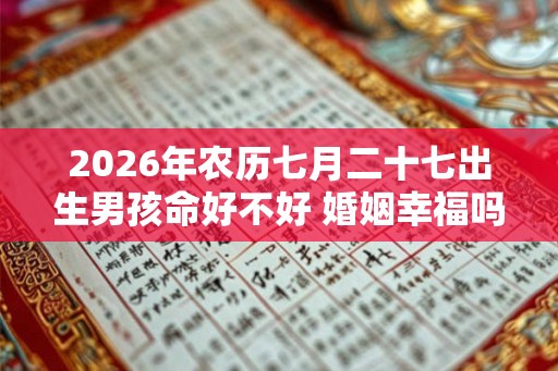 2026年农历七月二十七出生男孩命好不好 婚姻幸福吗
