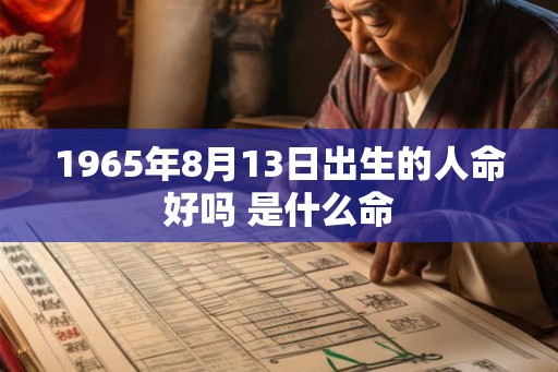 1965年8月13日出生的人命好吗 是什么命