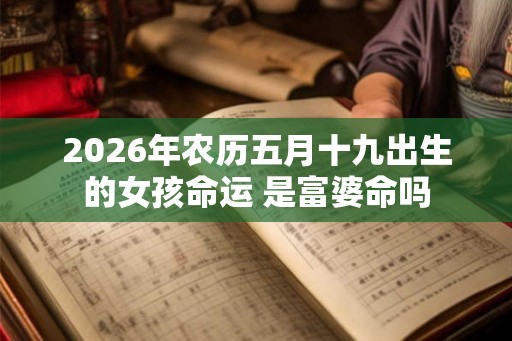 2026年农历五月十九出生的女孩命运 是富婆命吗