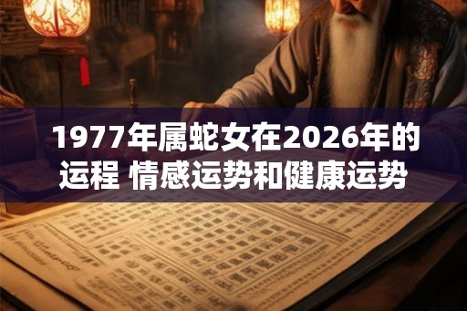 1977年属蛇女在2026年的运程 情感运势和健康运势下滑
