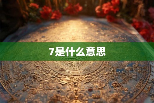 7是什么意思 7是什么意思