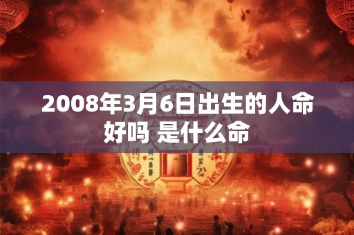 2008年3月6日出生的人命好吗 是什么命
