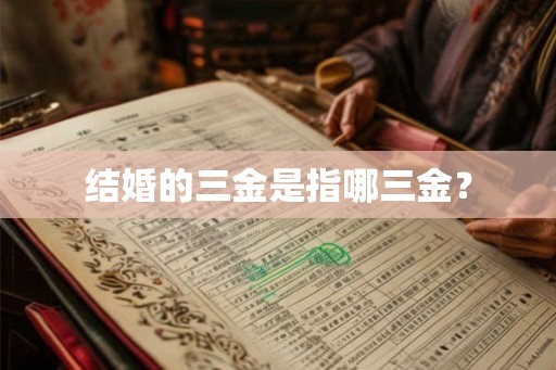 结婚的三金是指哪三金？