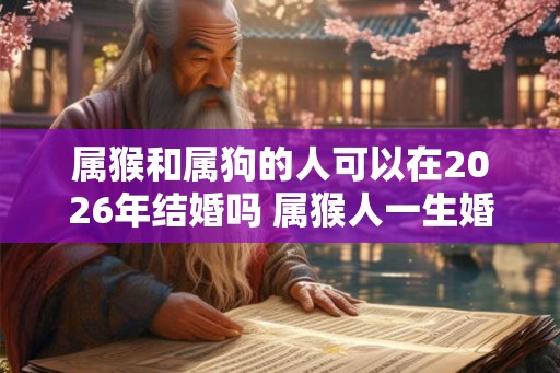 属猴和属狗的人可以在2026年结婚吗 属猴人一生婚姻好吗