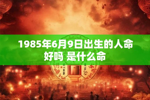 1985年6月9日出生的人命好吗 是什么命