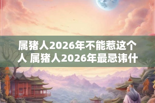 属猪人2026年不能惹这个人 属猪人2026年最忌讳什么属相