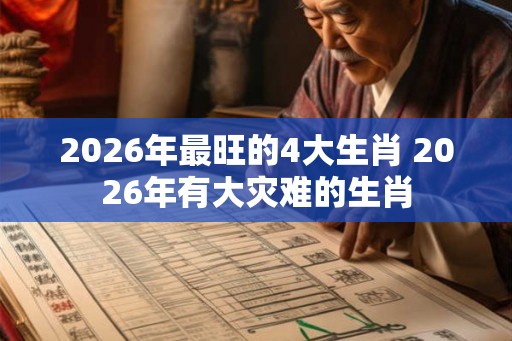 2026年最旺的4大生肖 2026年有大灾难的生肖 2026年最旺的4大生肖 2026年有大灾难的生肖