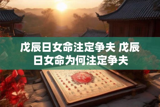 戊辰日女命注定争夫 戊辰日女命为何注定争夫