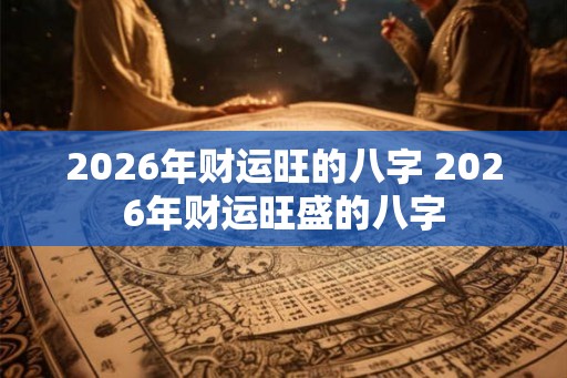 2026年财运旺的八字 2026年财运旺盛的八字
