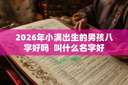 2026年小满出生的男孩八字好吗  叫什么名字好