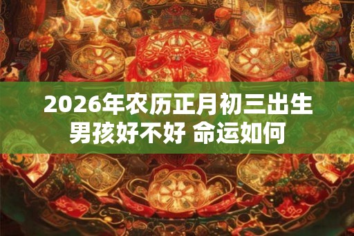 2026年农历正月初三出生男孩好不好 命运如何