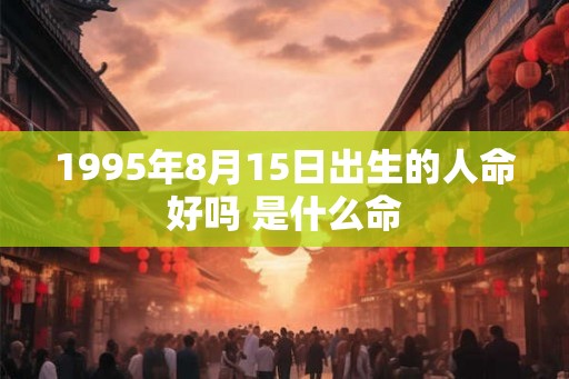 1995年8月15日出生的人命好吗 是什么命