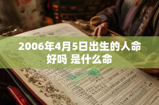2006年4月5日出生的人命好吗 是什么命