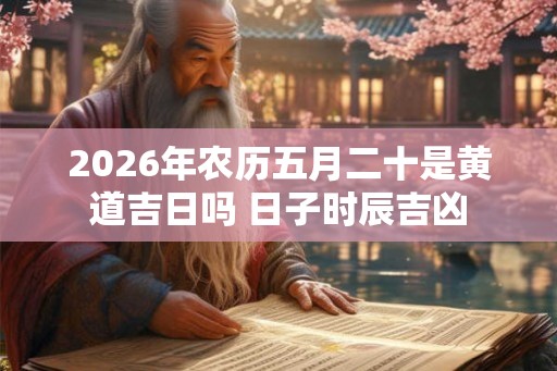2026年农历五月二十是黄道吉日吗 日子时辰吉凶 2026年农历五月二十是黄道吉日吗 日子时辰吉凶