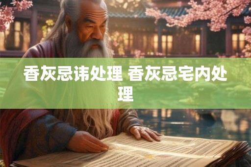 香灰忌讳处理 香灰忌宅内处理