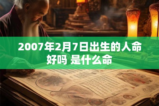 2007年2月7日出生的人命好吗 是什么命
