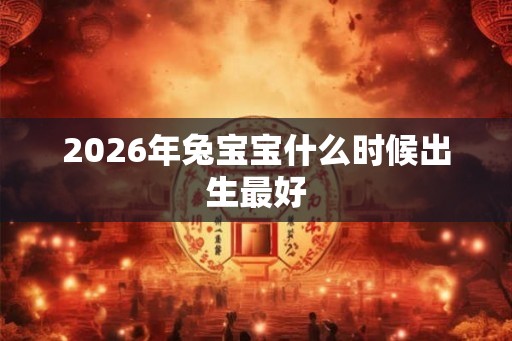 2026年兔宝宝什么时候出生最好